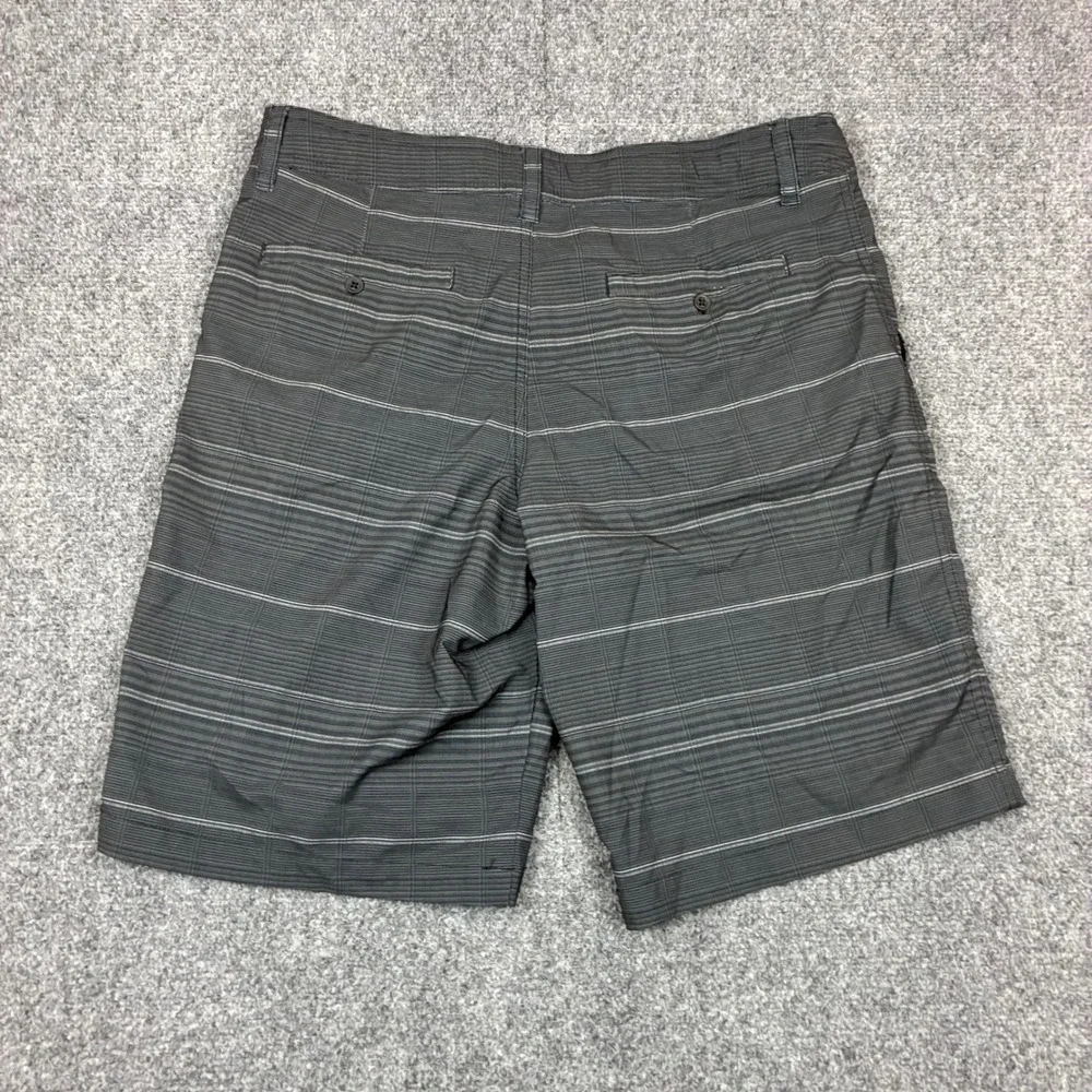 Mossimo Supply Co Mens Gray Plaid Hybrid Shorts Size W34 Board Shorts Drawstring